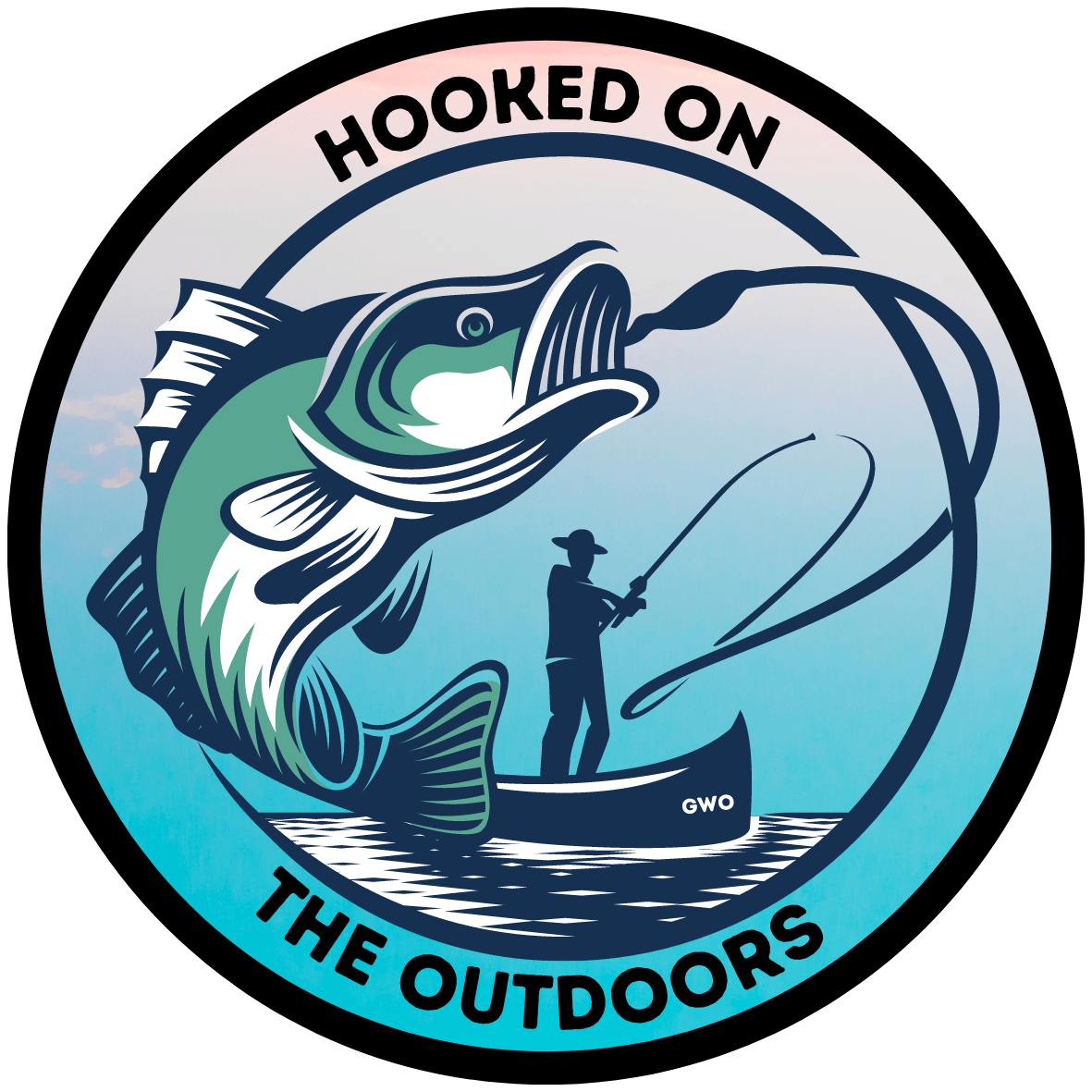 Hooked On The Outdoors Sticker - Go Way Out