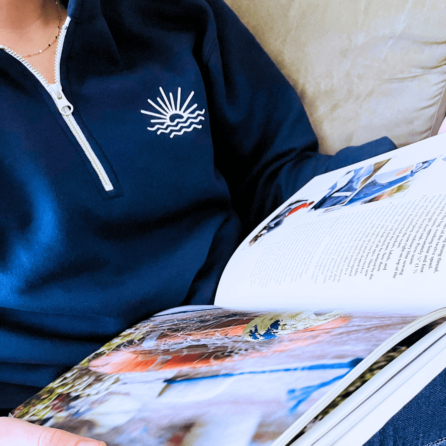 Making Waves 1/4 Zip - Navy Blue - Go Way Out