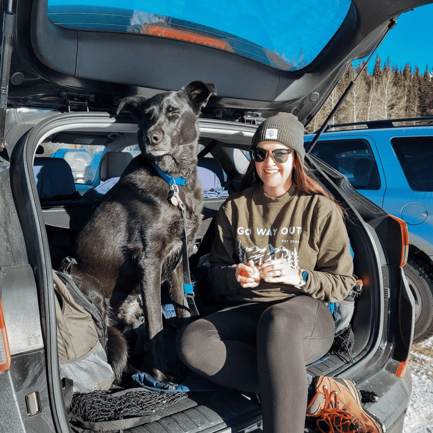 Mountain View Crewneck - Army Heather Green - Go Way Out