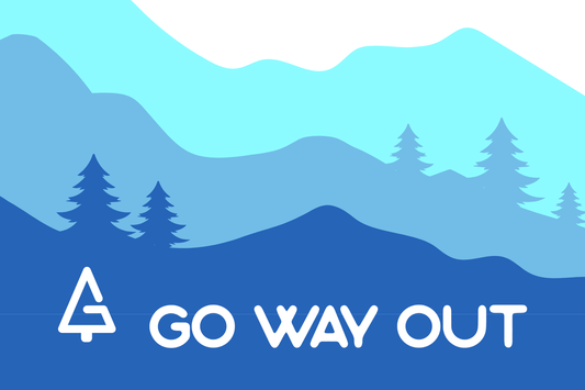 Go Way Out Blue Landscape Sticker - Go Way Out