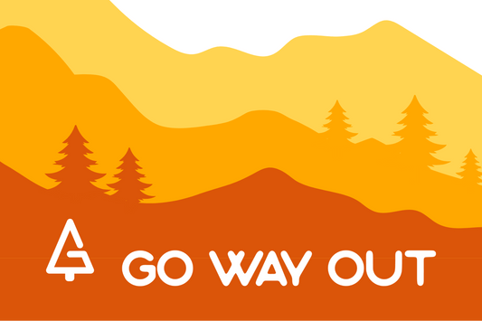 Go Way Out Orange Landscape Sticker - Go Way Out