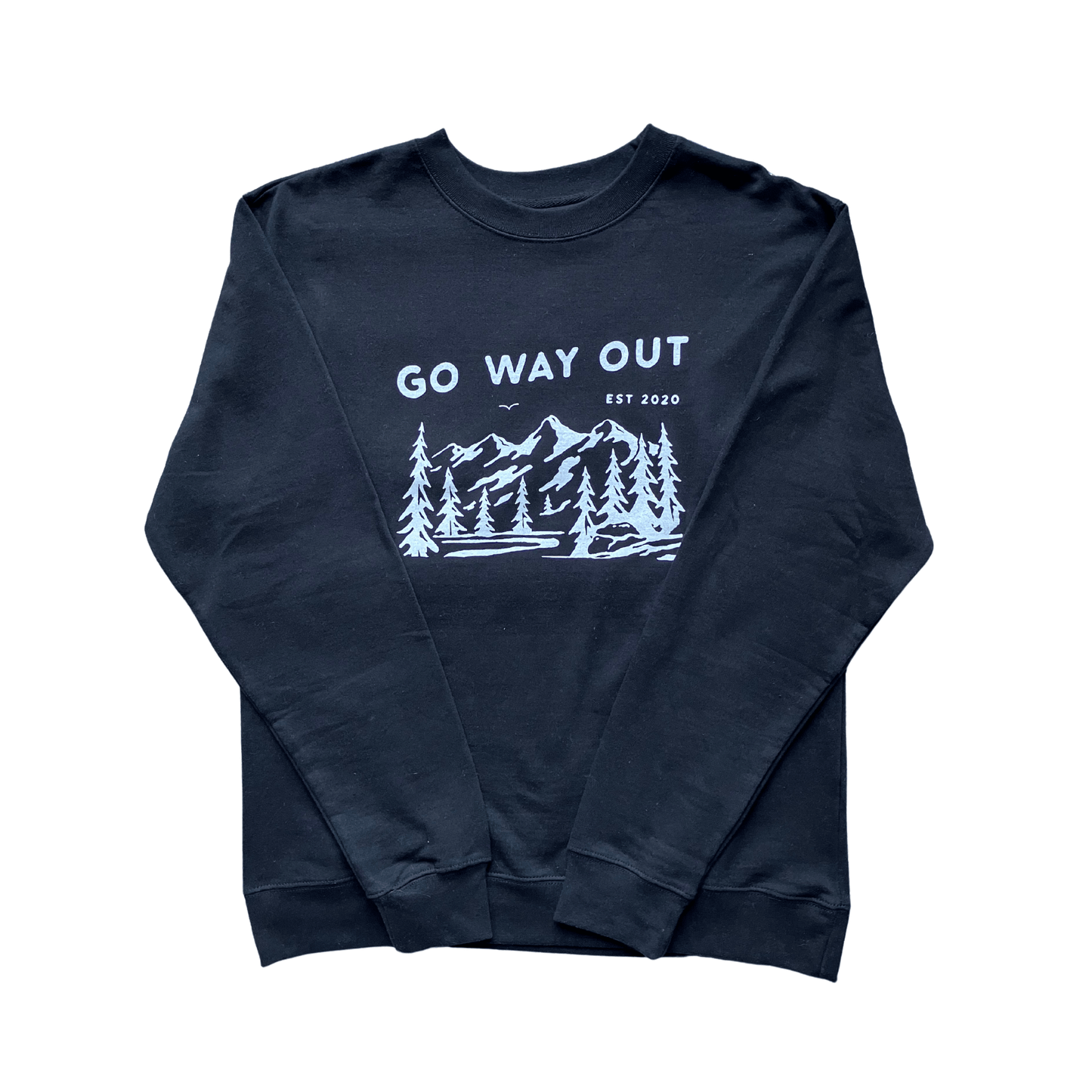 Mountain View Crewneck - Black - Go Way Out