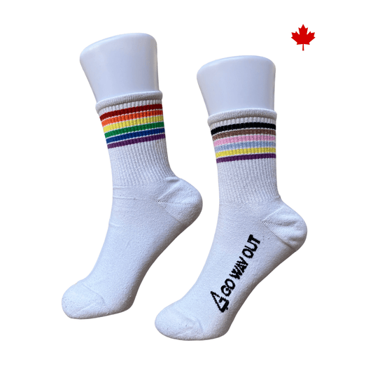 Pride Socks - White - Go Way Out